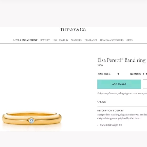 ❌SOLD Tiffany & Co. 18k Yellow Gold Diamond Ring❌ - Picture 7 of 8